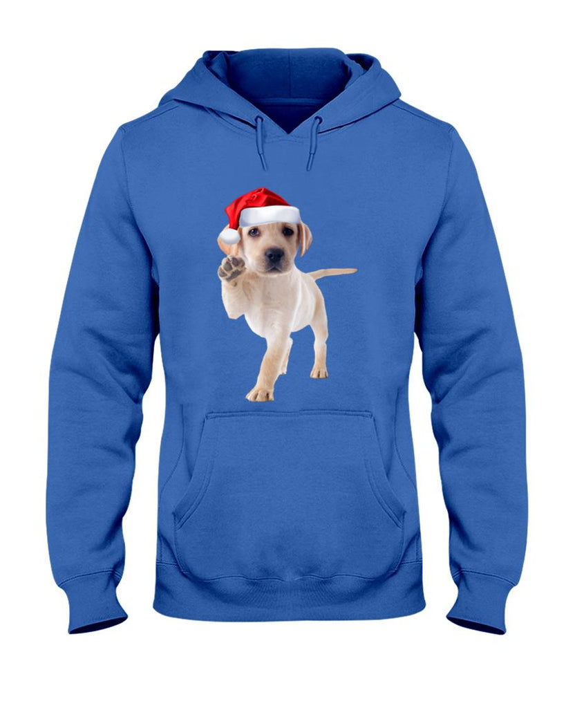 Cute Yellow Lab Puppy Shirt Santa Hat Funny Christmas Gift T-Shirt