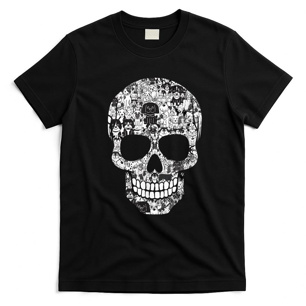 Pet Mom Halloween Shirt - Dog Skull tee Doggies Skeleton Halloween Costume Skull dogs Men Women T-Shirt