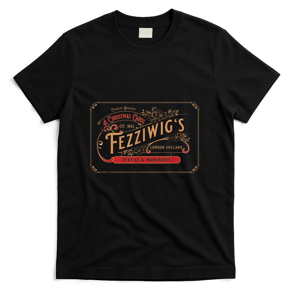 Charles Dickens Christmas Carol Fezziggs Scrooge Marley Holiday T-Shirt