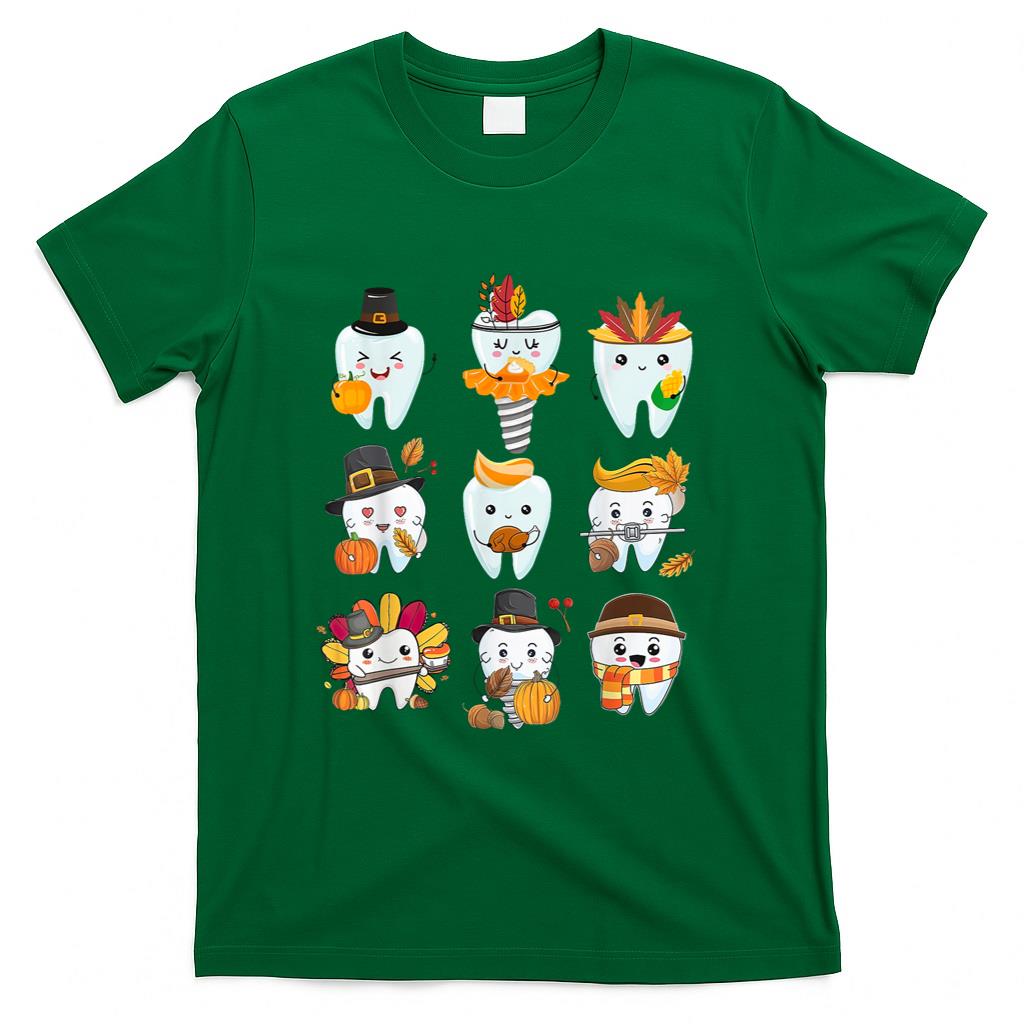Cute Teeth Dental Squad Dental Assistant Thanksgiving T-Shirt