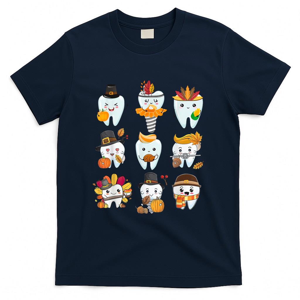 Cute Teeth Dental Squad Dental Assistant Thanksgiving T-Shirt