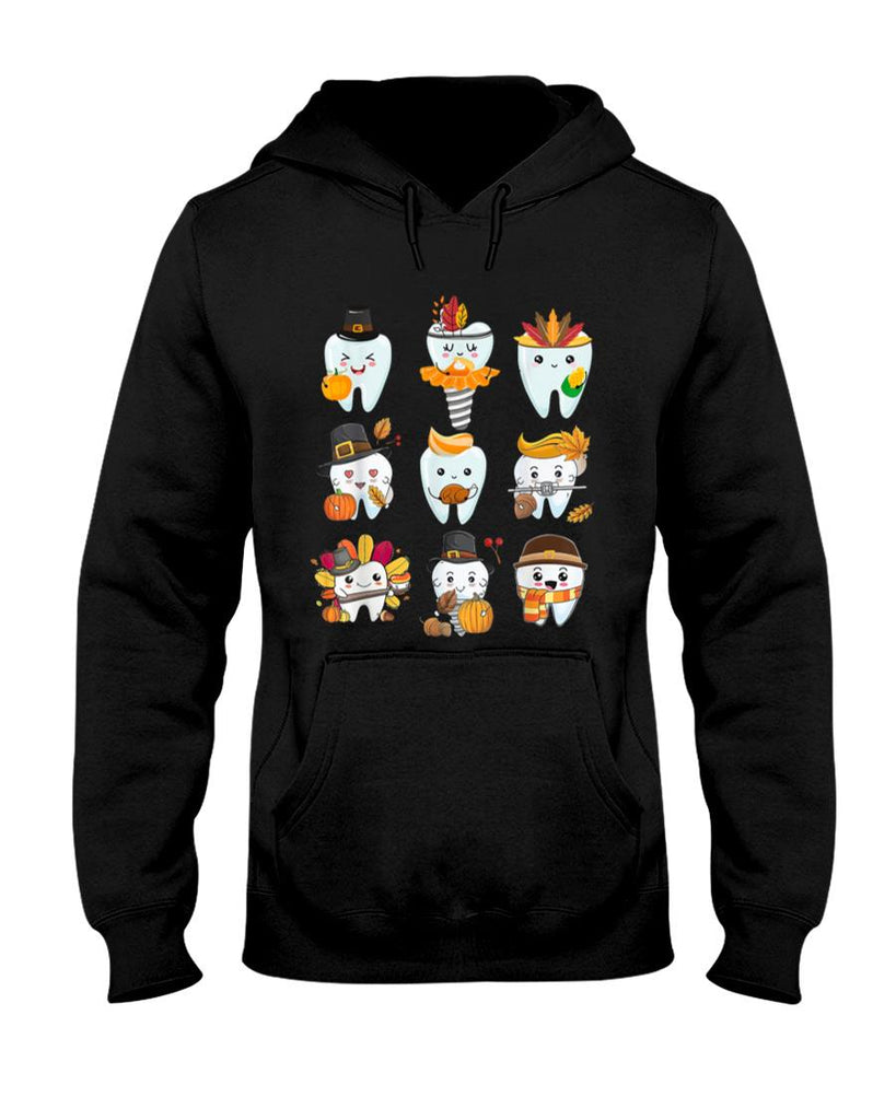 Cute Teeth Dental Squad Dental Assistant Thanksgiving T-Shirt