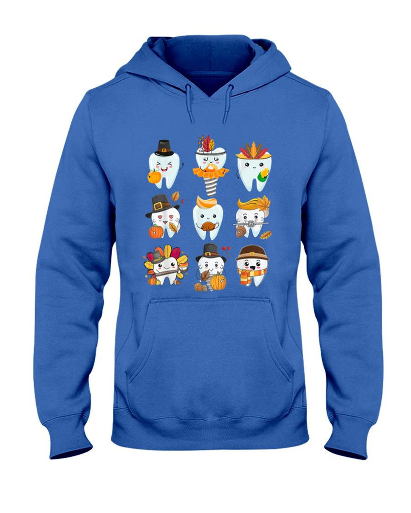 Cute Teeth Dental Squad Dental Assistant Thanksgiving T-Shirt