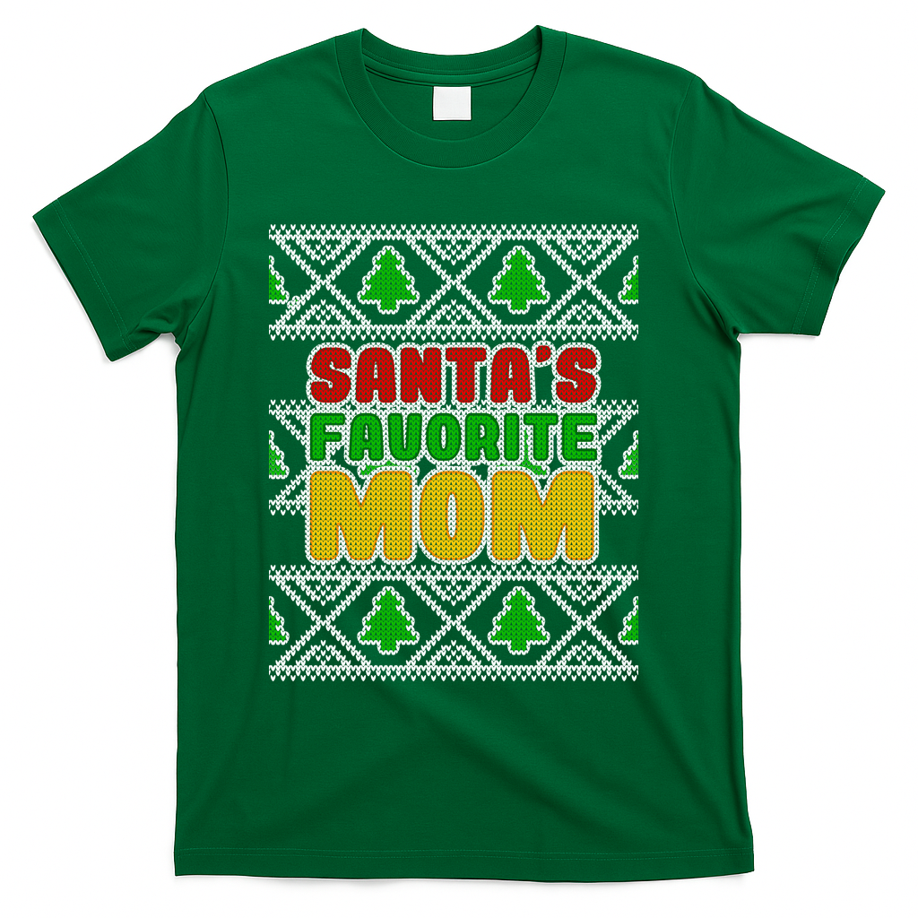 Santa's Favorite Mom Ugly Sweater T-Shirt