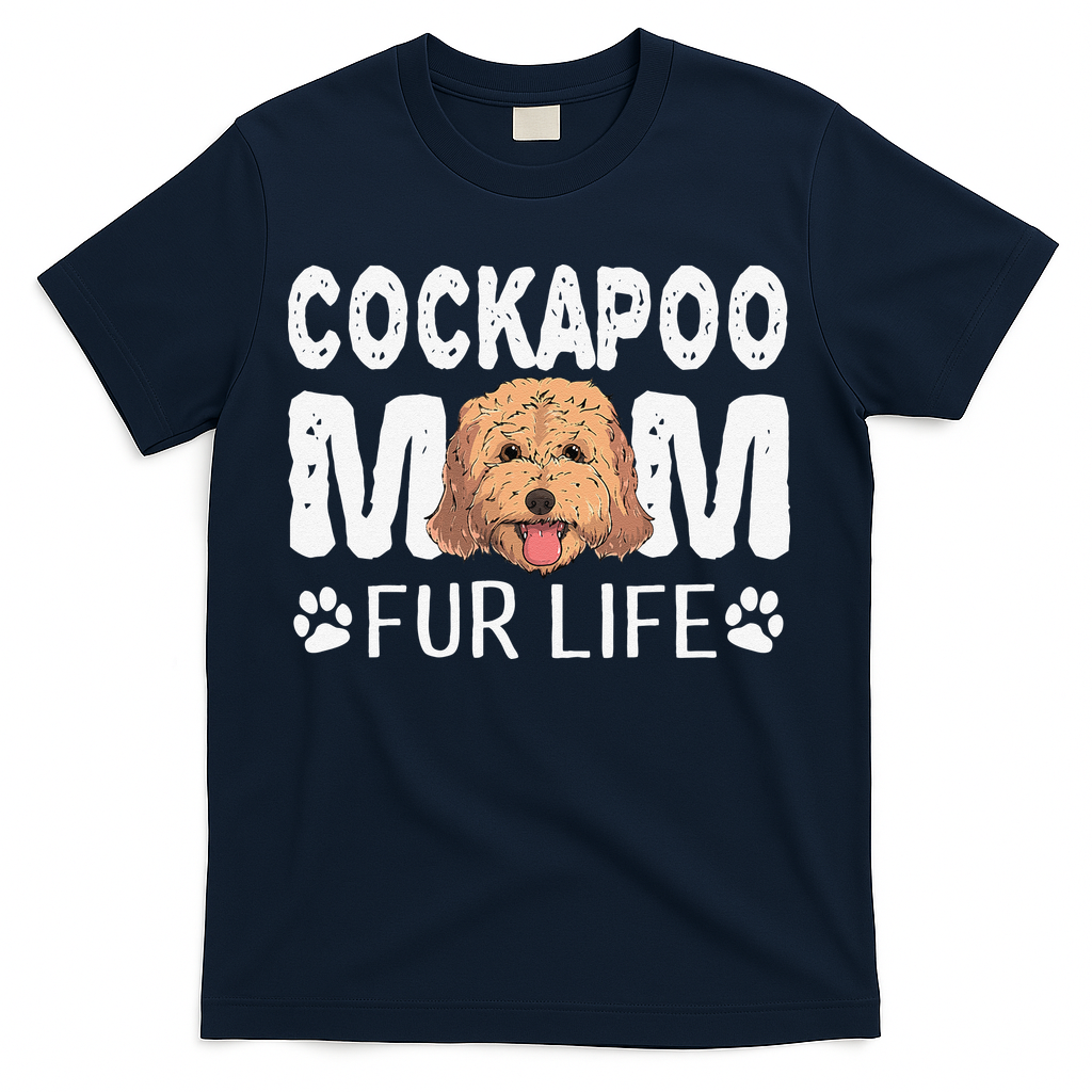 Cockapoo Mom Fur Life Dog Pun Mother's Day Cute T-Shirt
