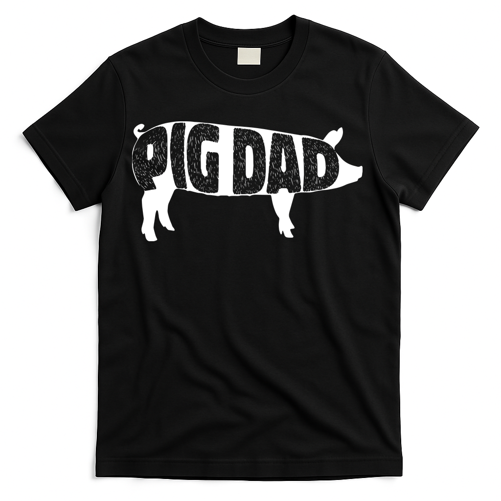 Pig Dad Pig Lover Owner Ranch Farmer Fathers Day T-Shirt