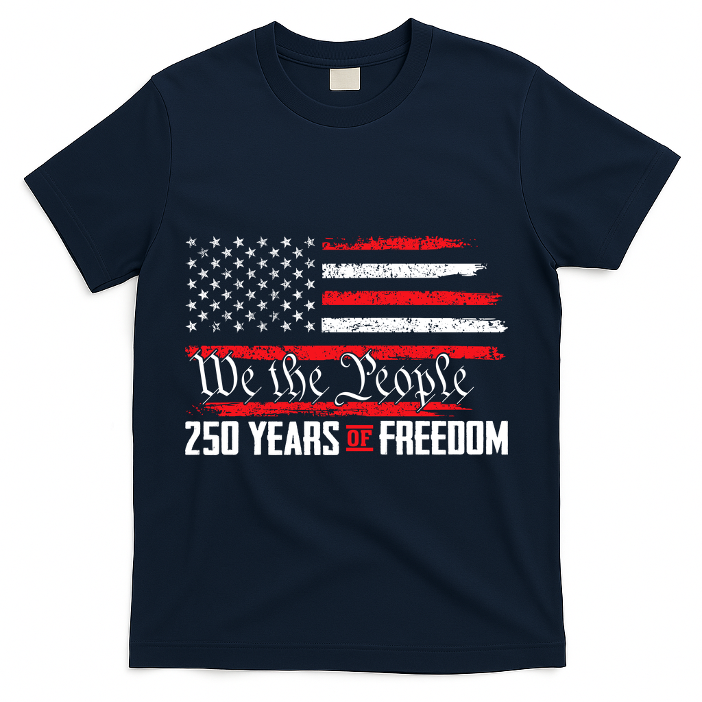 250 Anniversary Years Of Freedom USA T-Shirt - Navy