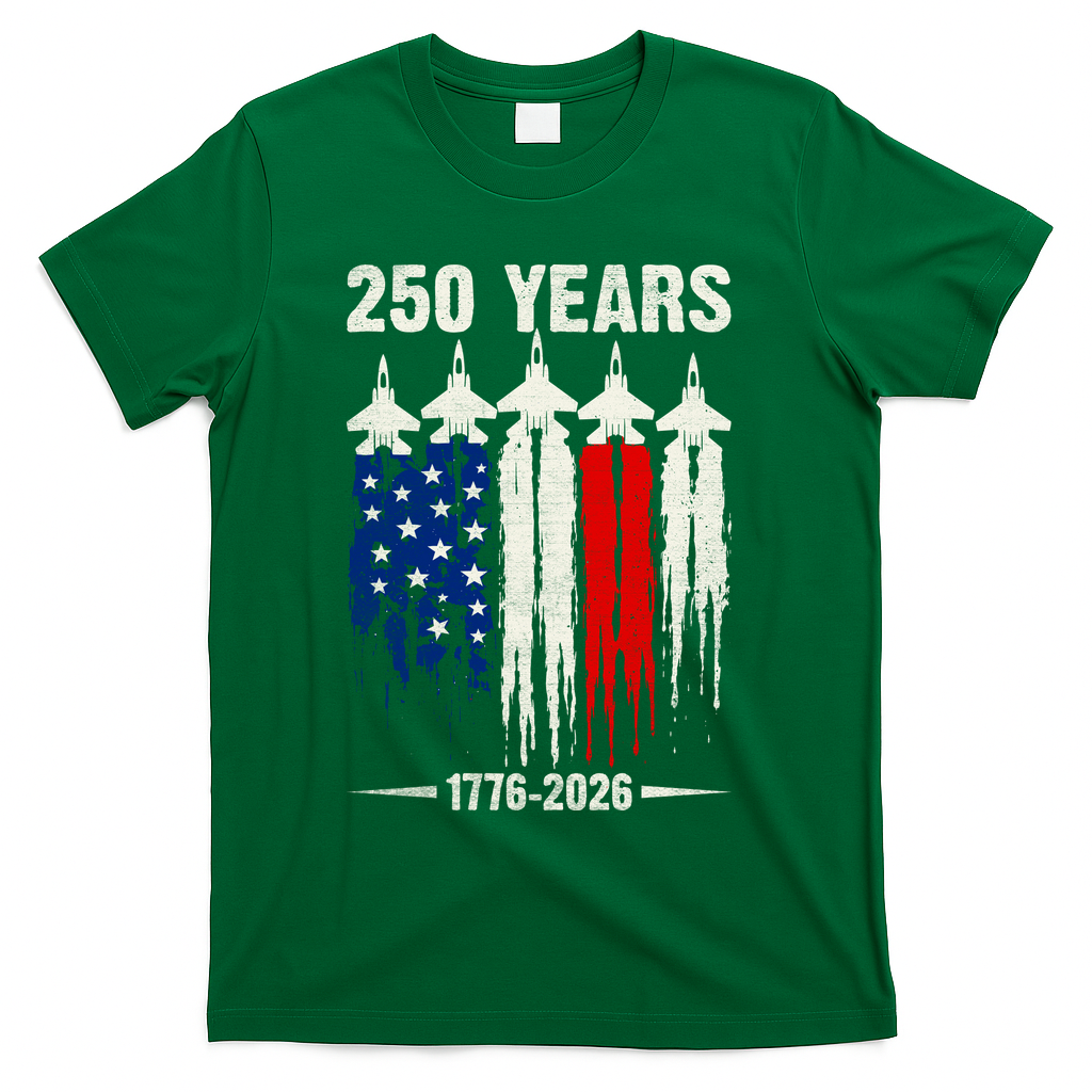 250 Years Air Force 1776-2026 250th Anniversary Of America T-Shirt - Green