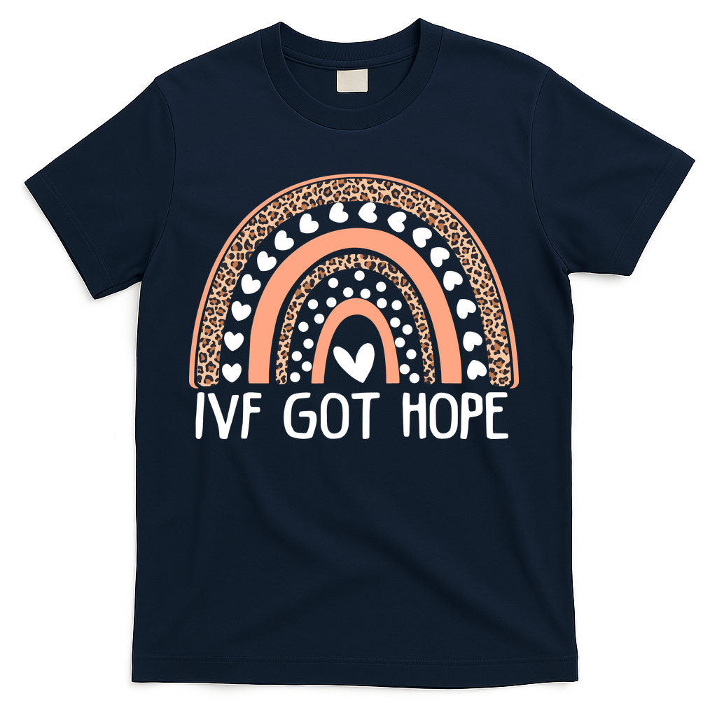 IVF Got Hope Inspiration Rainbow IVF Mom Fertility Surrogate T-Shirt