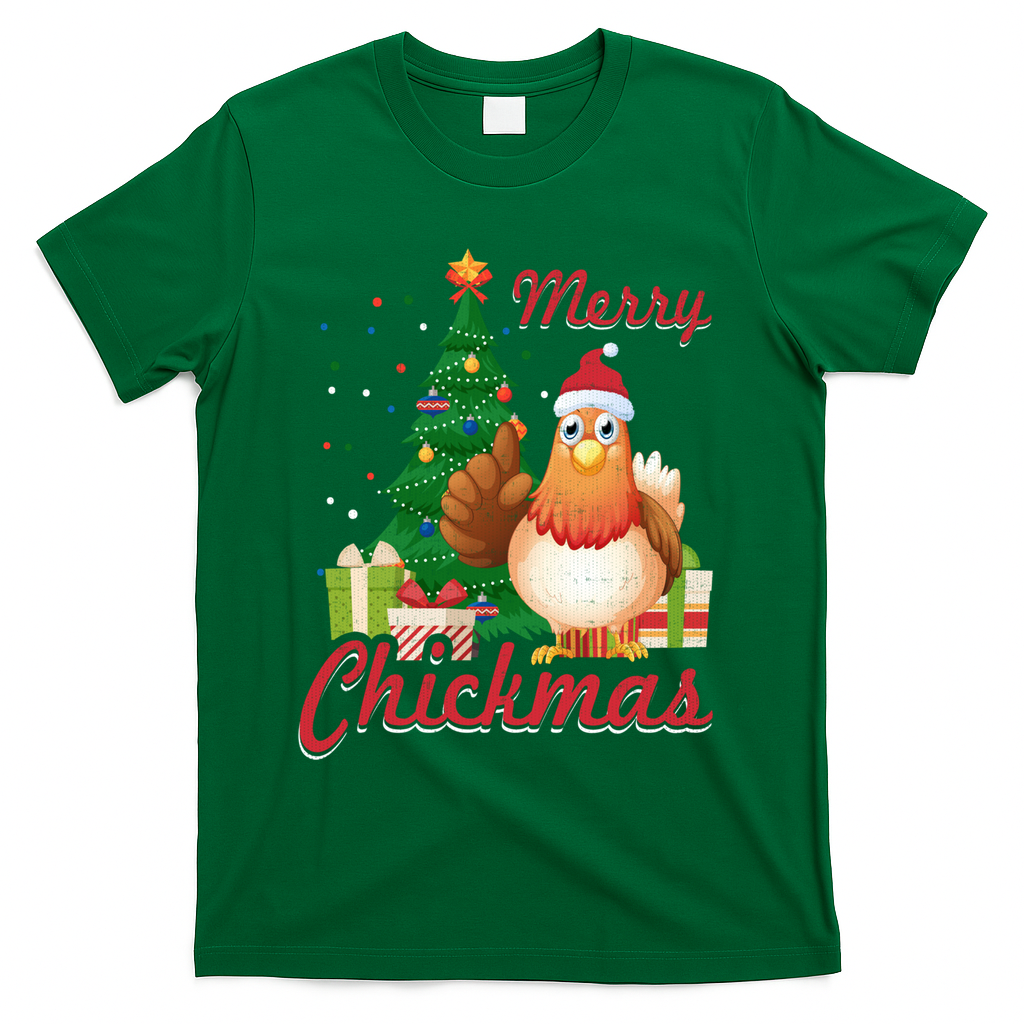 Merry Chickmas Chicken Christmas Funny Gift Xmas Gift Meaningful Gift T-Shirt