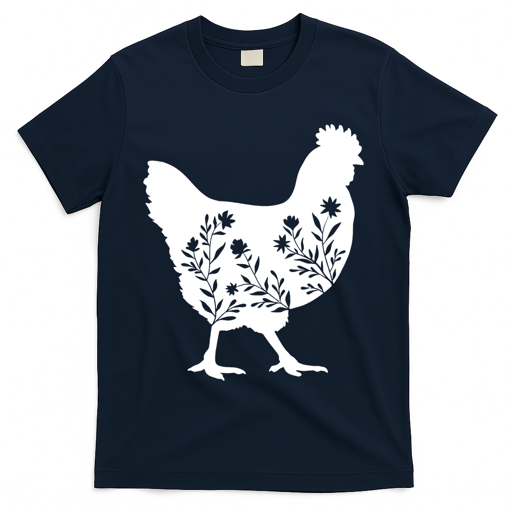 Mama Chicken Floral Mom Lover Mother Grandma T-Shirt