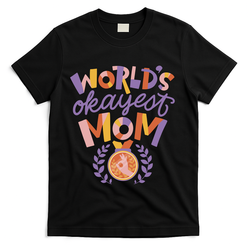 World's Okayest Mom Award T-Shirt