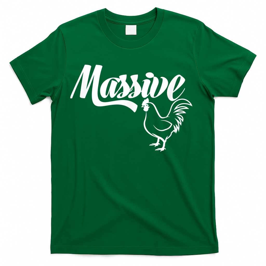 Massive Cock Funny Rooster And Cockerel Chicken T-Shirt