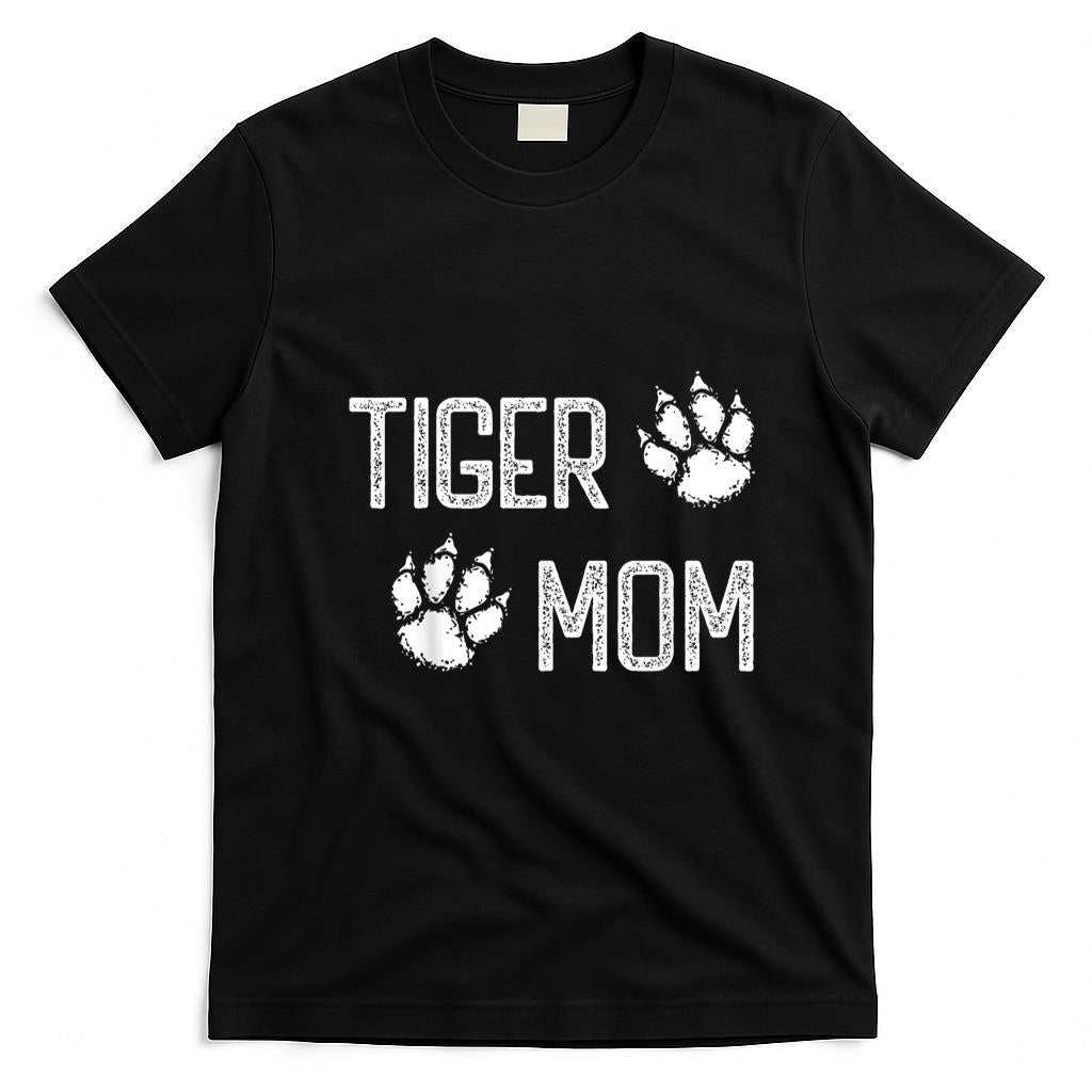 Pet Mom Halloween Shirt - Halloween Tiger mom paw print footprint tigers lover cute T-Shirt