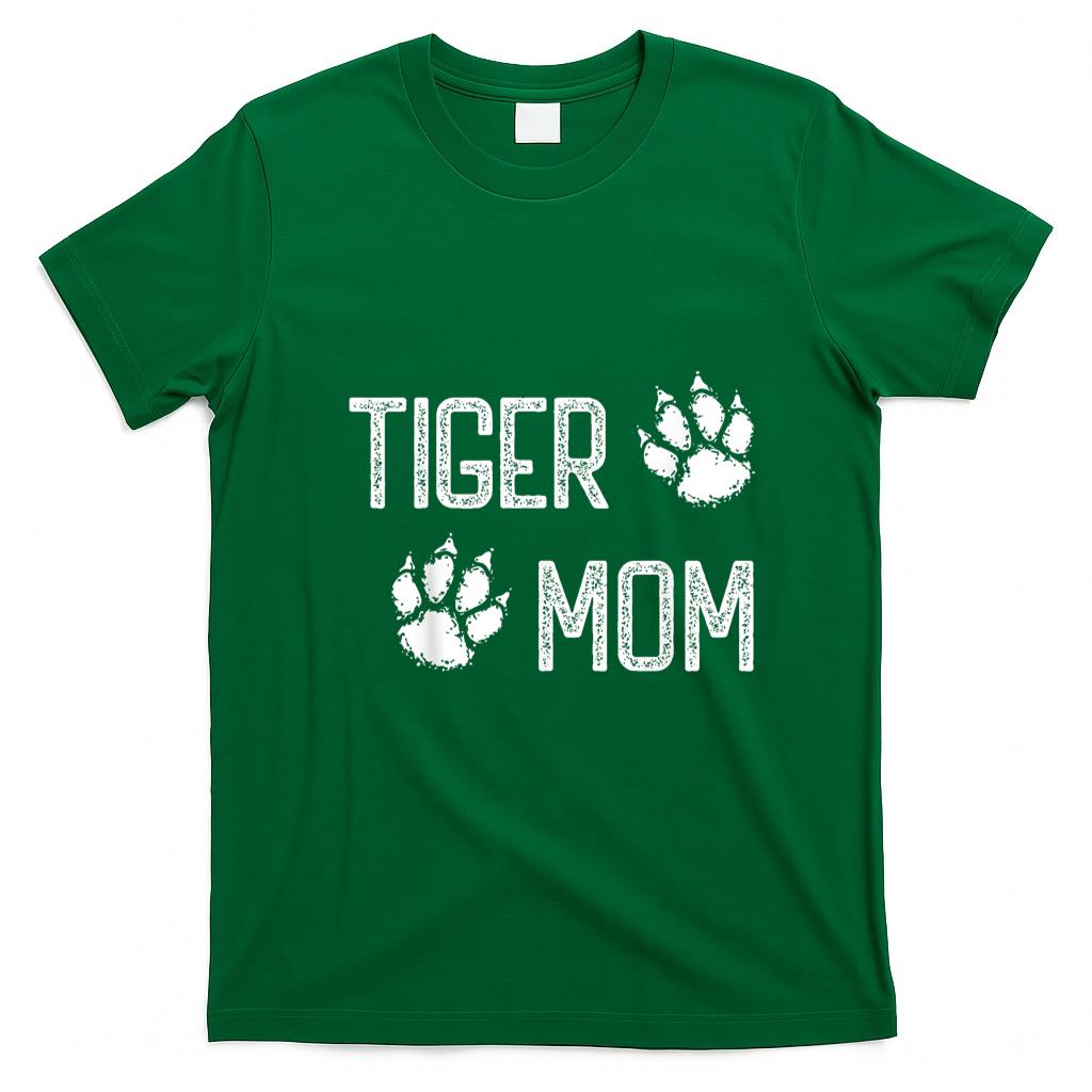 Pet Mom Halloween Shirt - Halloween Tiger mom paw print footprint tigers lover cute T-Shirt