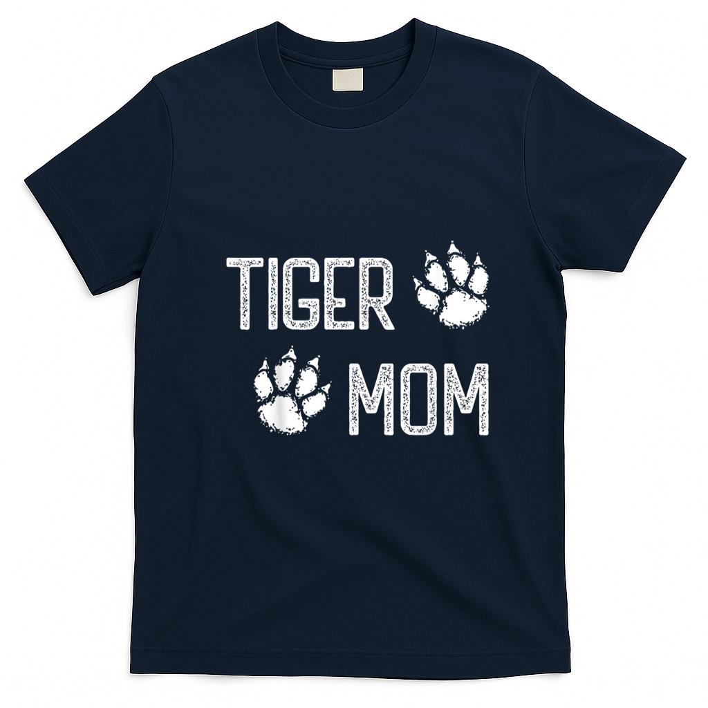 Pet Mom Halloween Shirt - Halloween Tiger mom paw print footprint tigers lover cute T-Shirt