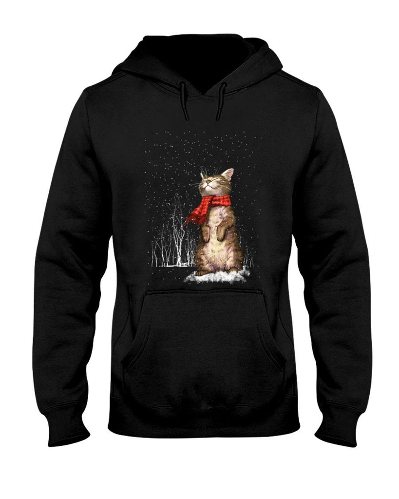 Meowy Xmas Cats Christmas Snow Kitten Funny Gift for Womans Long Sleeve T-Shirt