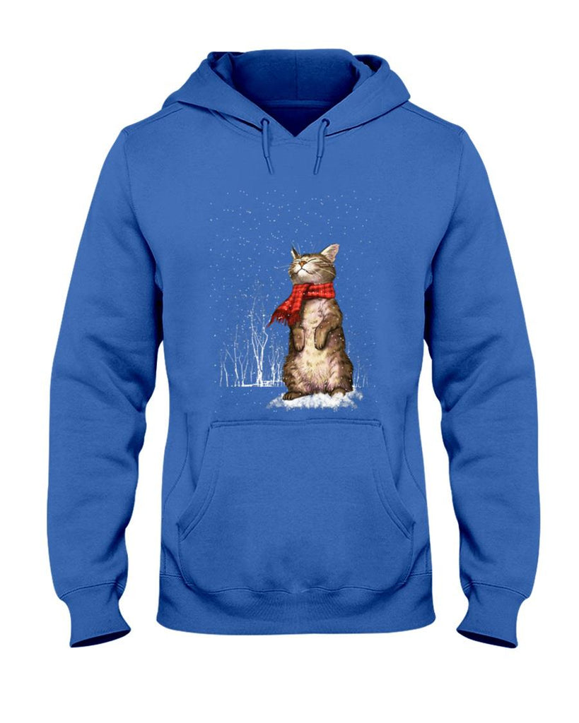 Meowy Xmas Cats Christmas Snow Kitten Funny Gift for Womans Long Sleeve T-Shirt