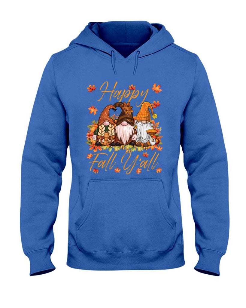 Happy Fall Yall with Autumn Gnomes Thanksgiving Day Matching Long Sleeve T-Shirt