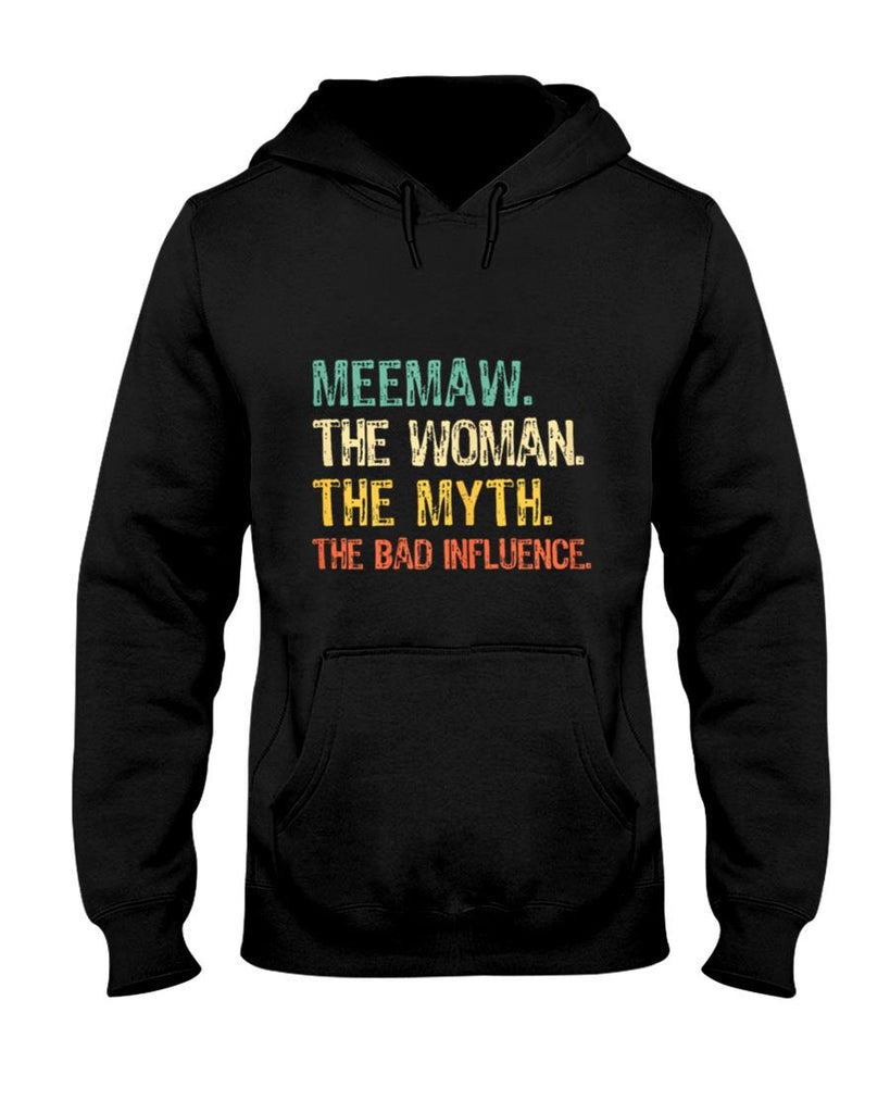 MeeMaw The Woman The Myth The Bad Influence Mee-Maw Retro T-Shirt