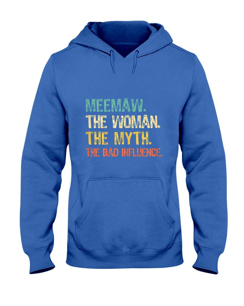 MeeMaw The Woman The Myth The Bad Influence Mee-Maw Retro T-Shirt