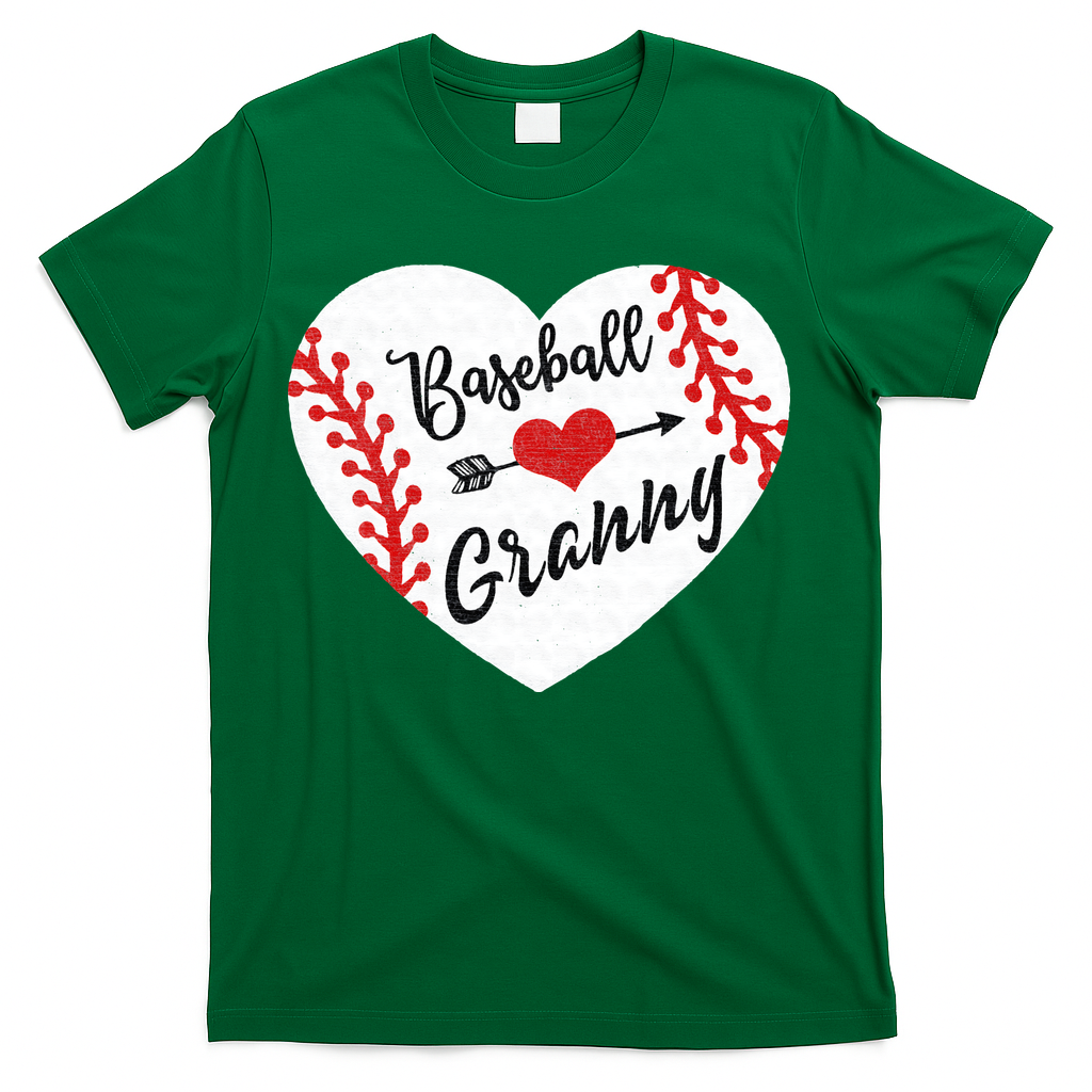 Baseball Heart Granny Grandma Mother's Day Gift T-Shirt
