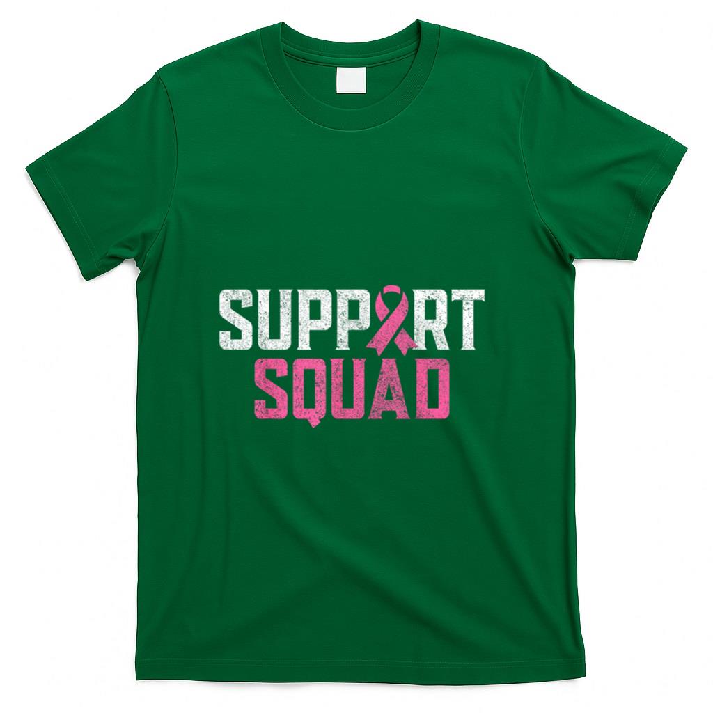 Support Squad Breast Cancer Warrior Breast Cancer Awareness T-Shirt