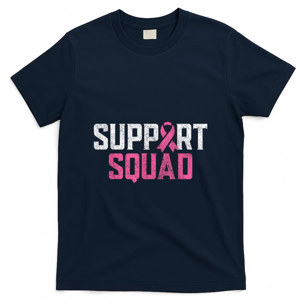 Support Squad Breast Cancer Warrior Breast Cancer Awareness T-Shirt