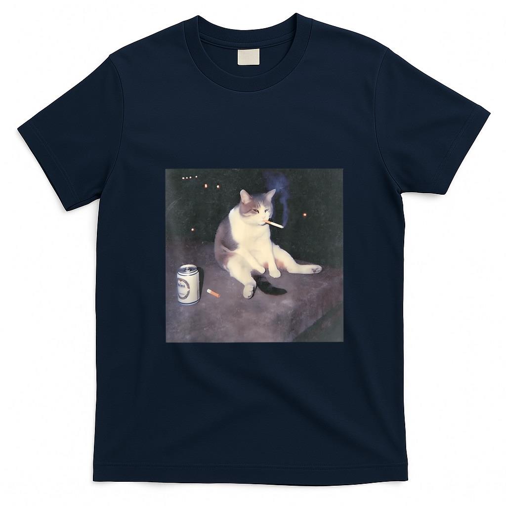 Funny Tees - Funny Smoking Cat Meme T-Shirt