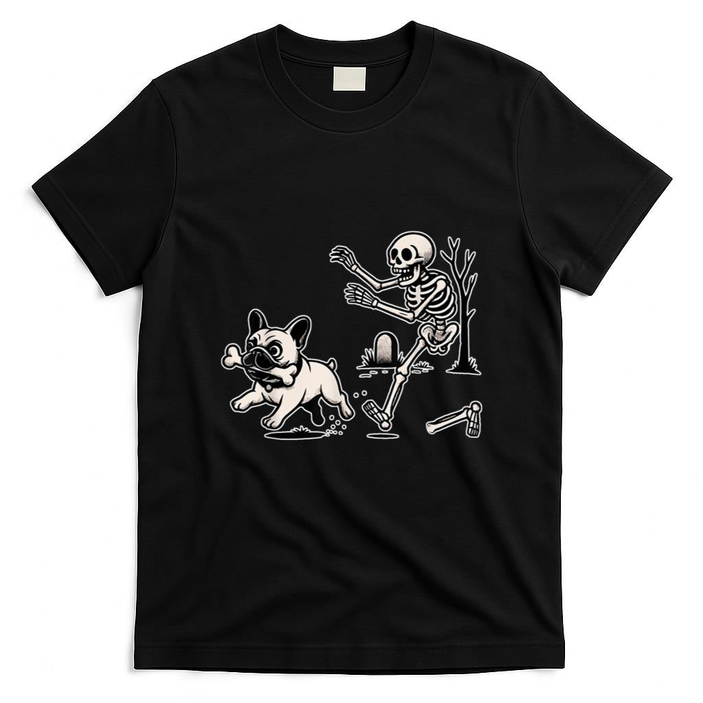 Halloween Shirt - Funny Halloween French Bulldog Skeleton Spooky Season T-Shirt