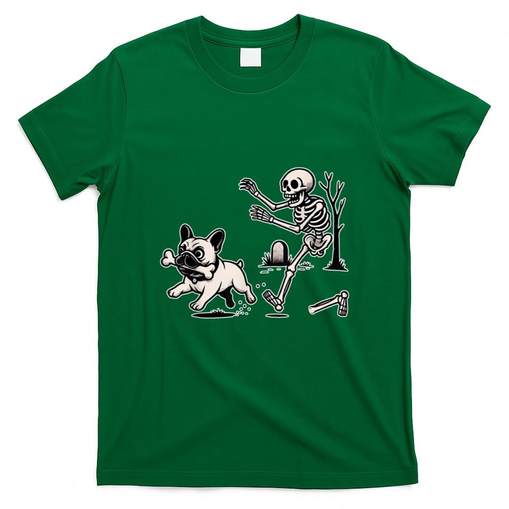 Halloween Shirt - Funny Halloween French Bulldog Skeleton Spooky Season T-Shirt