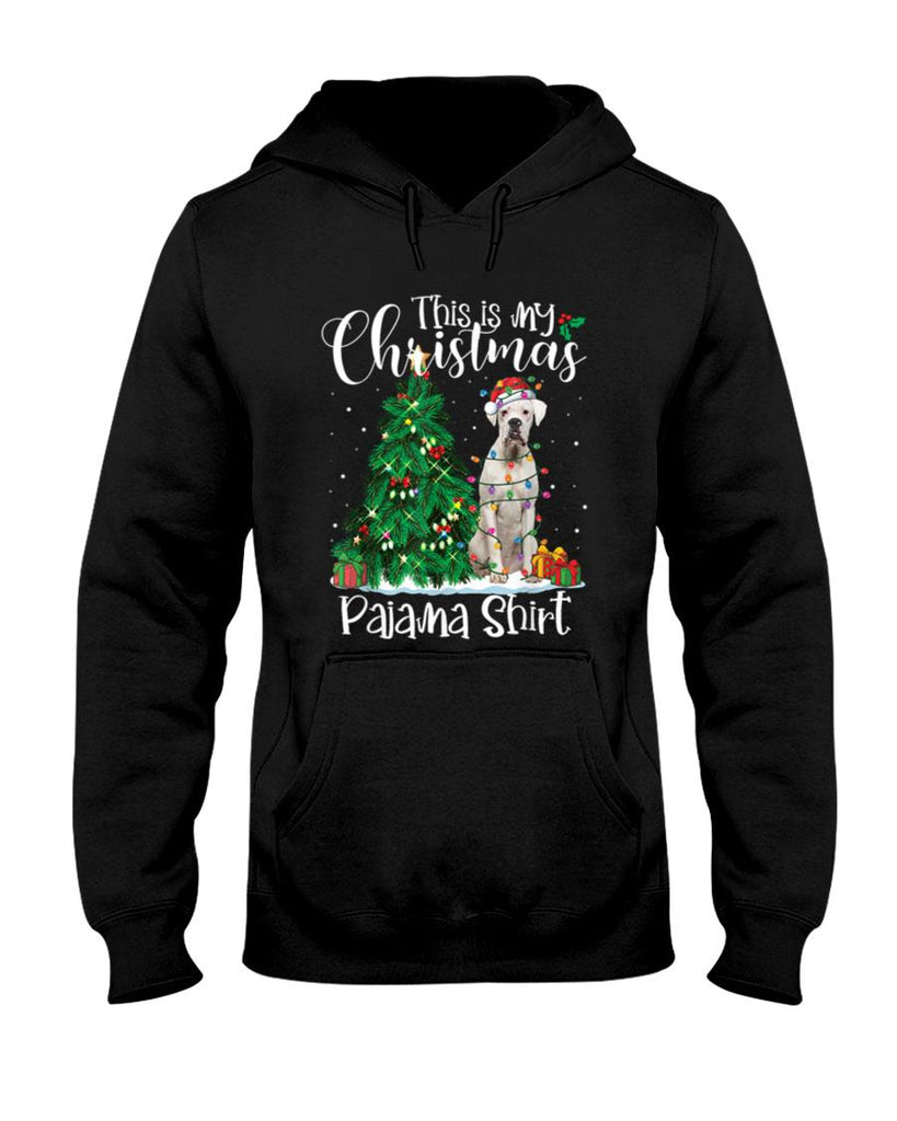 This Is My Christmas Pajama Shirt White Boxer Lover Dog T-Shirt