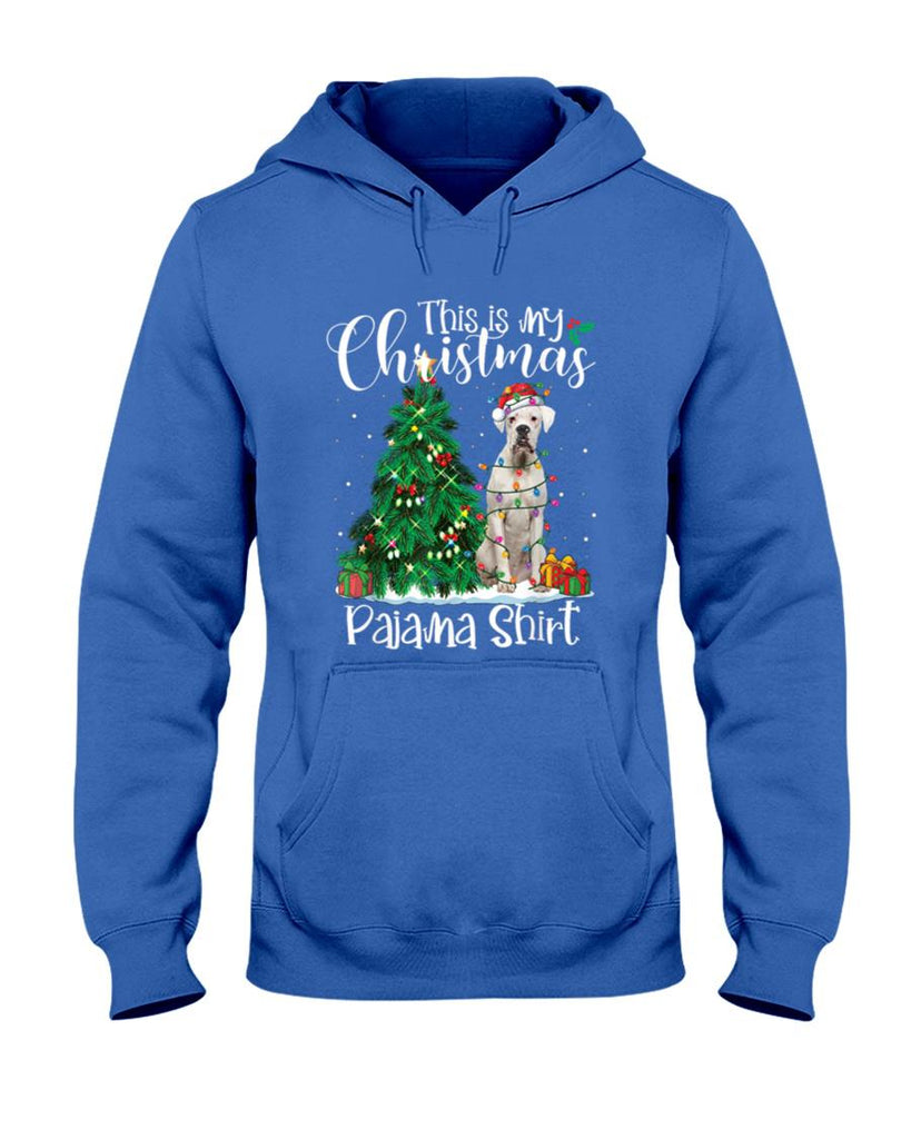 This Is My Christmas Pajama Shirt White Boxer Lover Dog T-Shirt