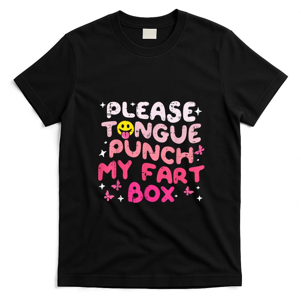 Funny Tees - Inappropriate Please Tongue Punch Funny Cringe Men Women T-Shirt