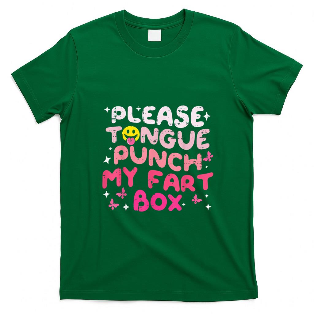 Funny Tees - Inappropriate Please Tongue Punch Funny Cringe Men Women T-Shirt