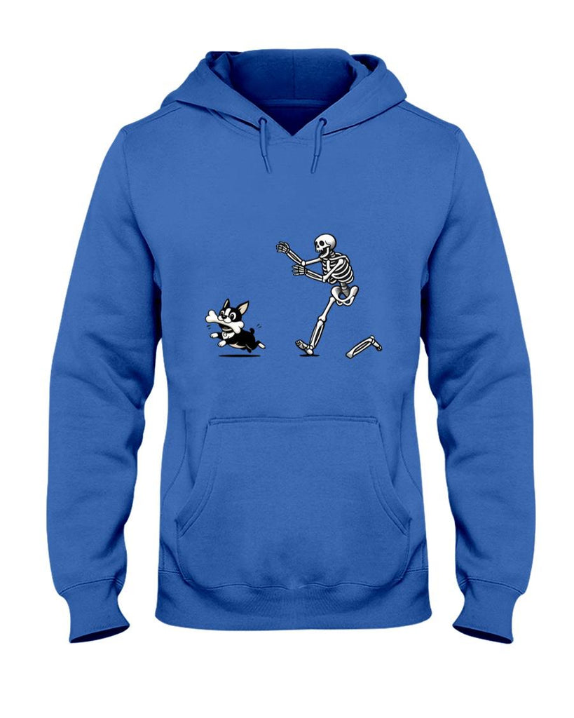 Pet Mom Halloween Shirt - Funny Skeleton Chasing Terrier Halloween Dog Mom Pet Lover Long Sleeve T-Shirt