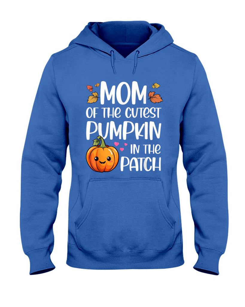 Pet Mom Halloween Shirt - Mom Of Cutest Pumpkin In The Patch Halloween Thanksgiving T-Shirt