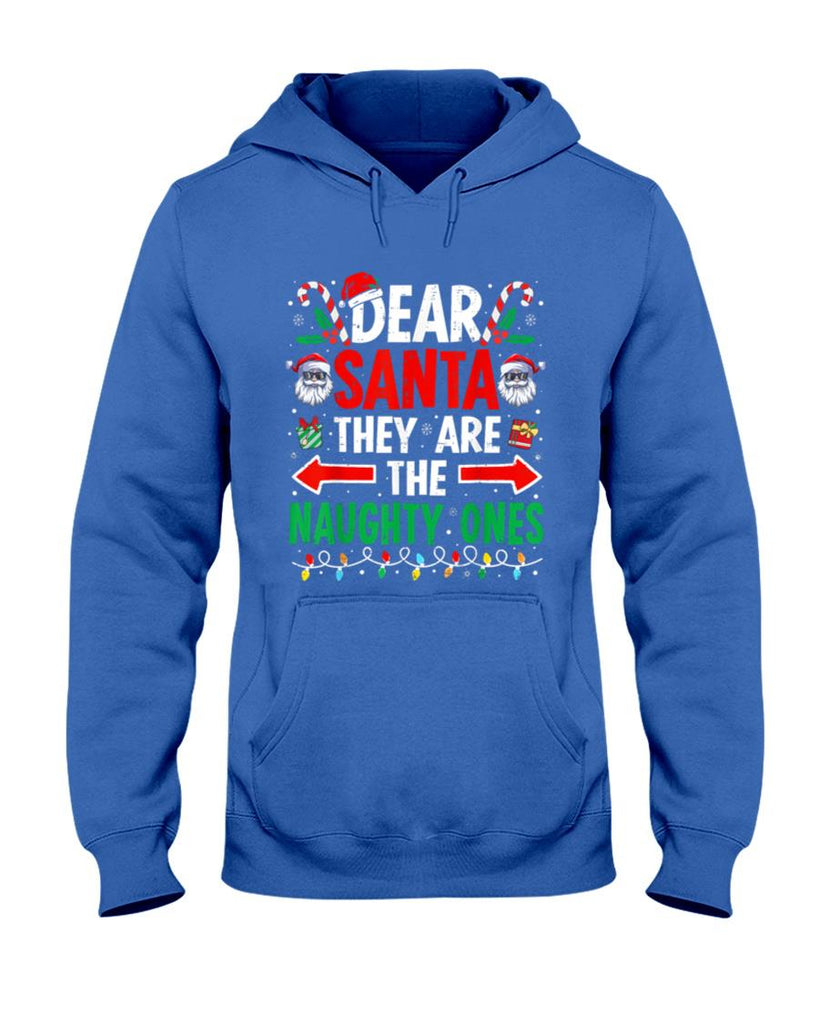 Dear Santa They Are The Naughty Ones Funny Christmas T-Shirt