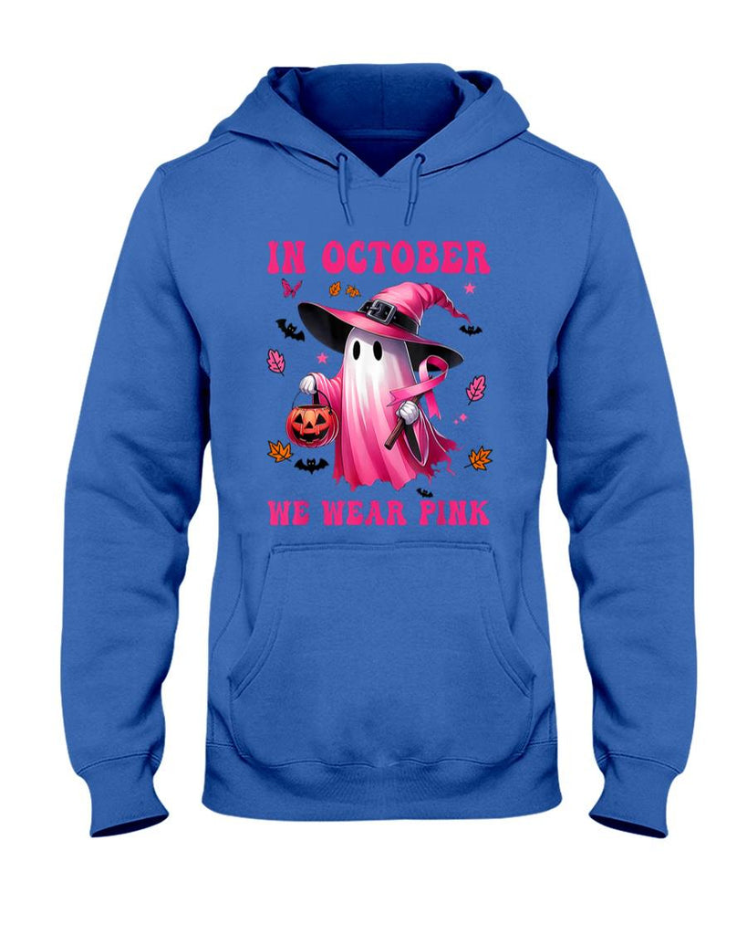 In October We Wear Pink Ghost Fighting Breast Cancer T-Shirt