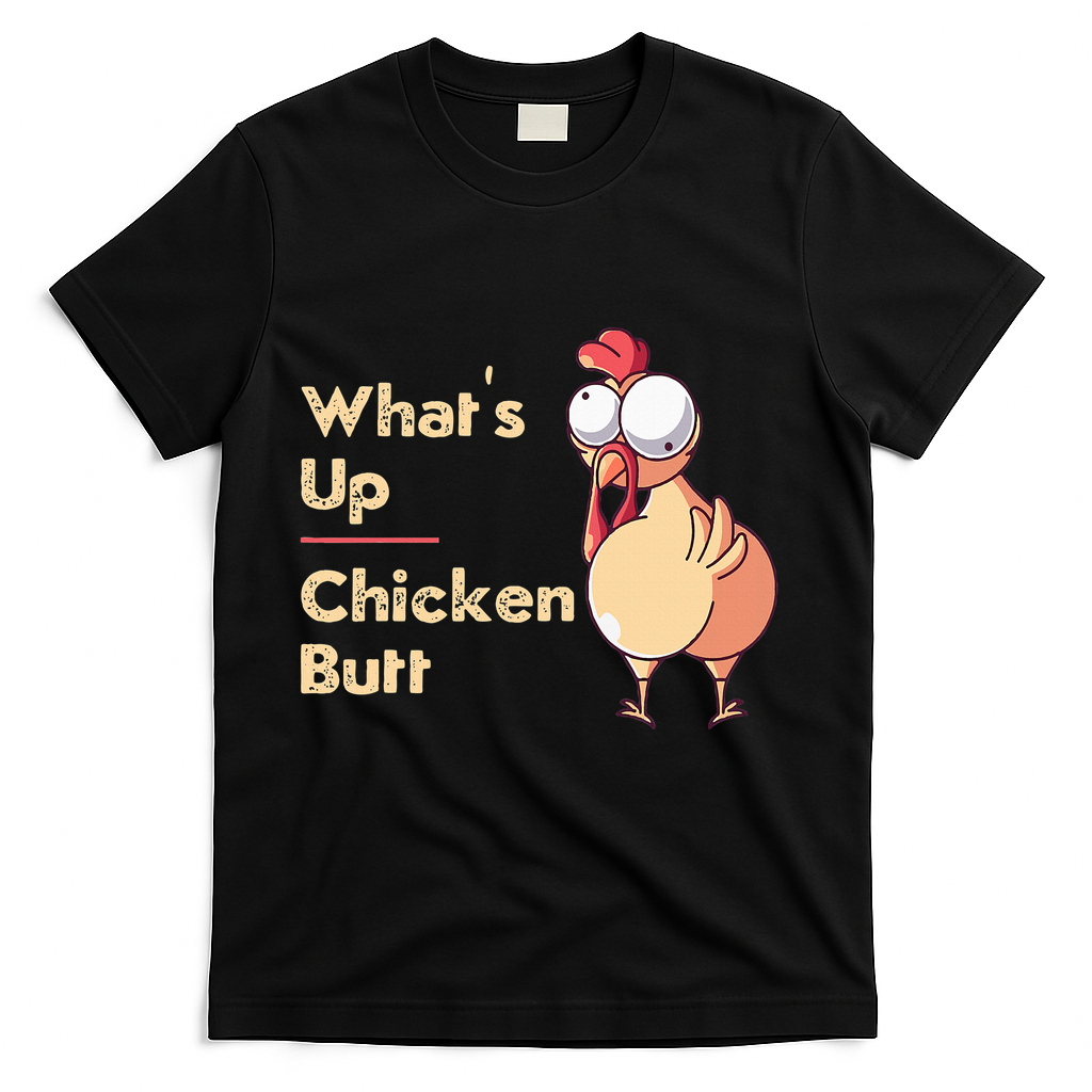WhatS Up Chicken Butt Funny Quotes Sayings Joke Word Pun T-Shirt