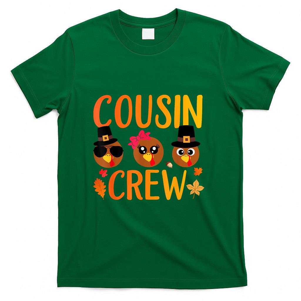 Cousin Crew Thanksgiving Kids Family Matching Turkey Day T-Shirt