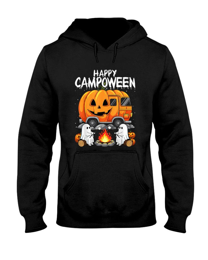 Halloween Shirt - Happy Camp-O-Ween Halloween Camping Ghosts and Campfires T-Shirt