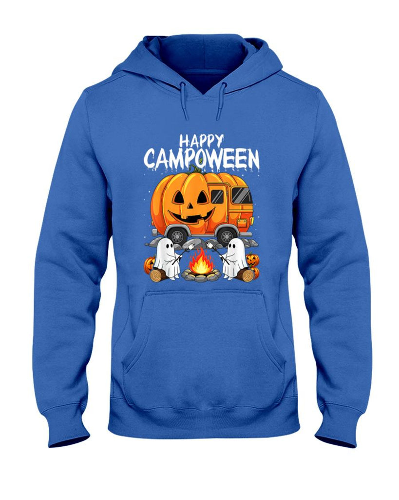 Halloween Shirt - Happy Camp-O-Ween Halloween Camping Ghosts and Campfires T-Shirt