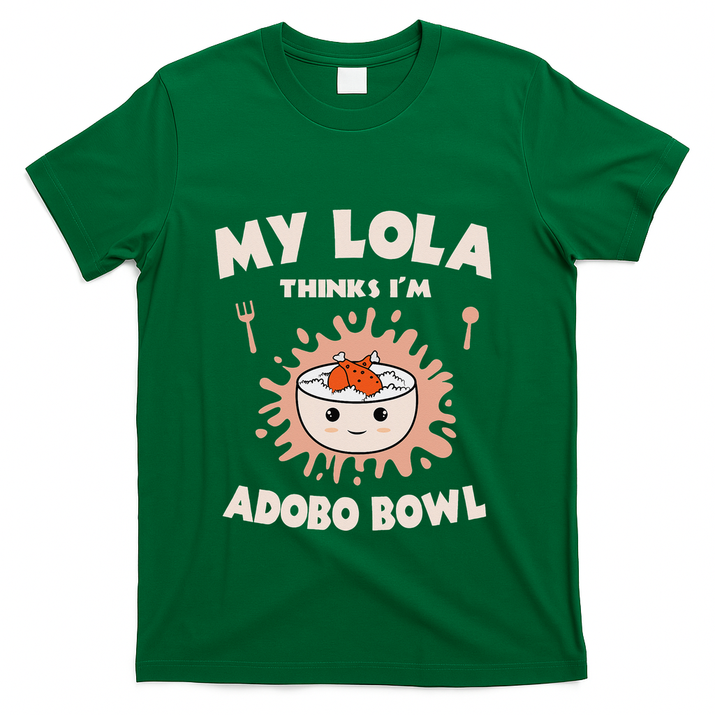 Adobo Bowl Chicken Lola Cuisine Philippine Flag Grandma T-Shirt