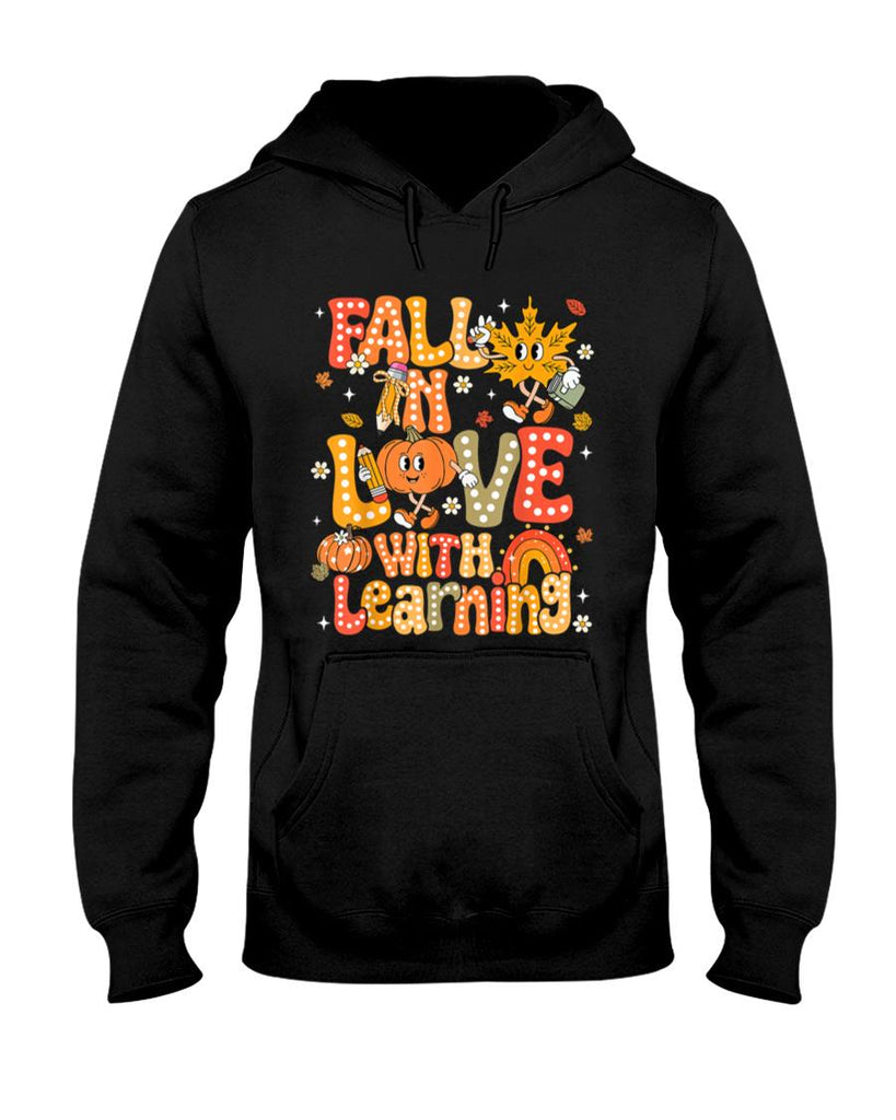 Fall In Love With Learning Autumn Thanksgiving Pumpkin Kids T-Shirt
