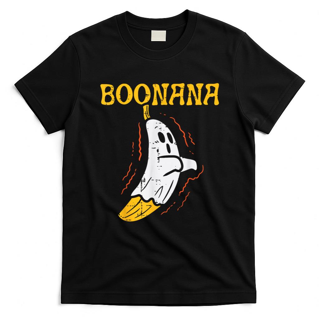 Halloween Shirt - Boonana Cute Ghost Banana Halloween Costume Men Women Kids T-Shirt