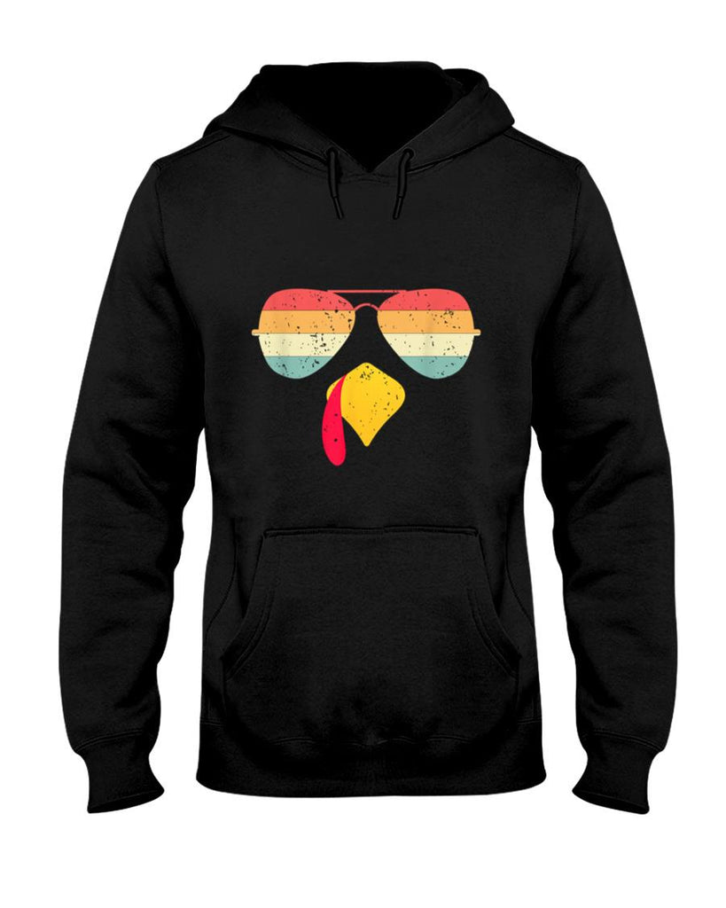 Cool Turkey Face With Sunglasses Funny Thanksgiving For Boys T-Shirt