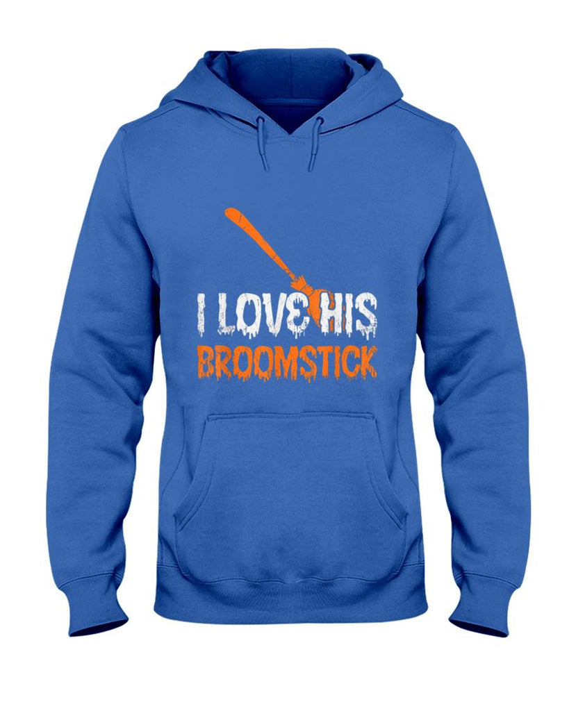I Love His Broomstick I Love Her Pumpkins Halloween Couples T-Shirt