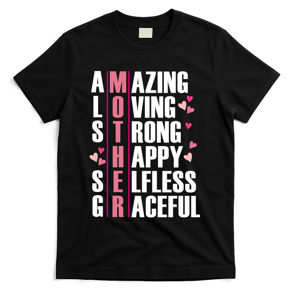 Mother Amazing Loving Strong Happy Selfless Graceful T-Shirt