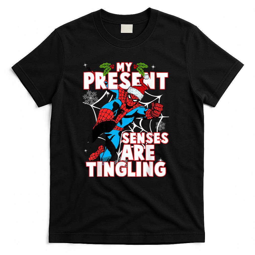 Marvel Spider-Man Present Senses Tingling Christmas T-Shirt